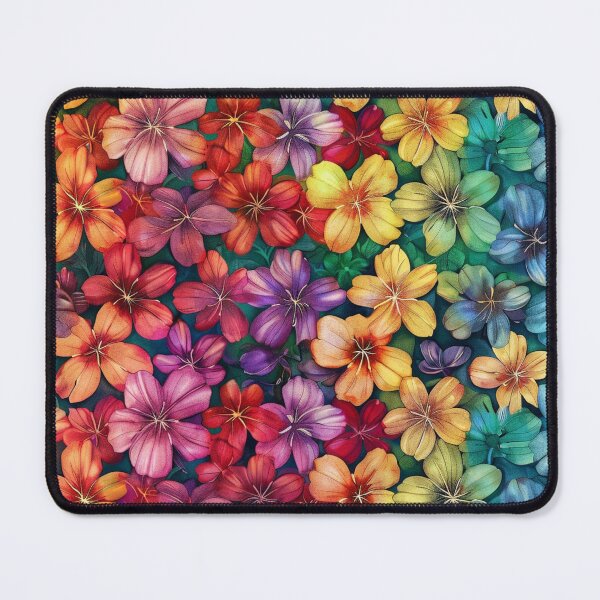 Item preview, Rainbow Flowers Pattern designed and sold by AxeWave.