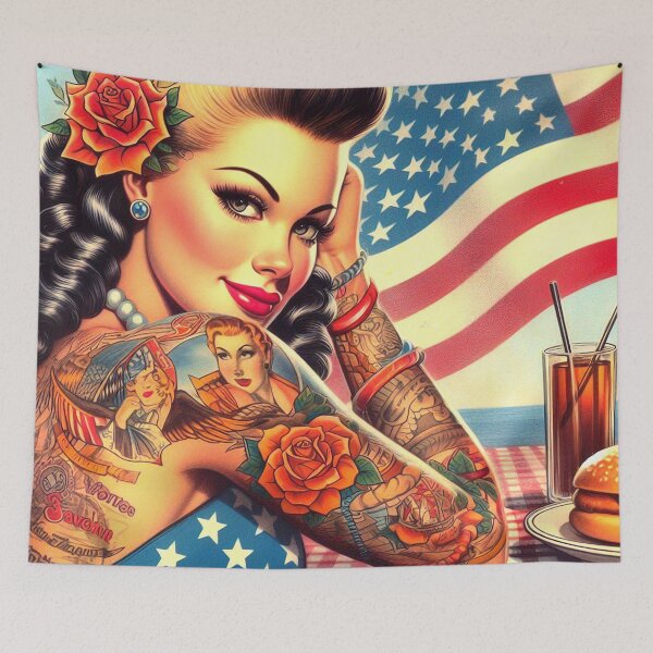 Item preview, Vintage Tattooed American Pin-up designed and sold by PulpVintage.