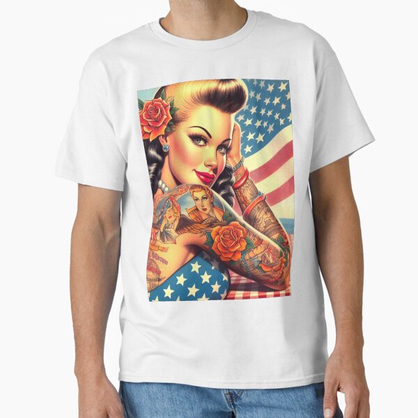 Item preview, Vintage Tattooed American Pin-up designed and sold by PulpVintage.