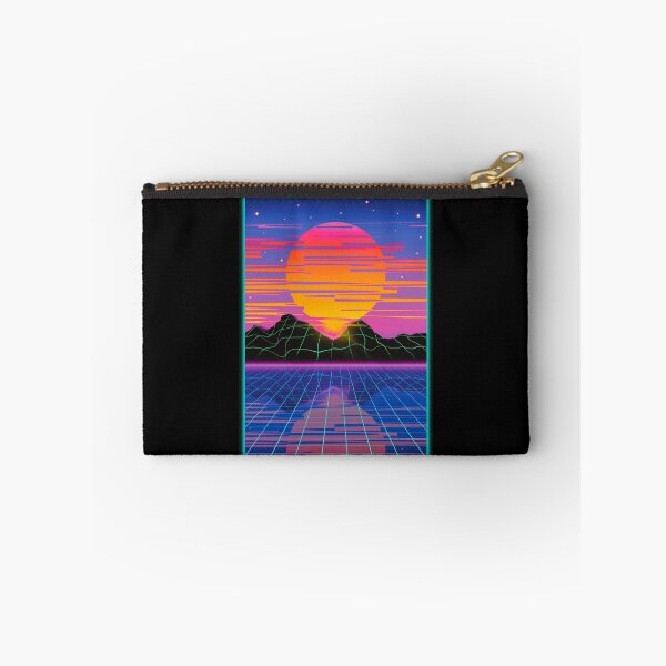 Aperçu de l'œuvre Réflexion du coucher de soleil Vapourwave : vibrations néon déformées créée et vendue par ByteMode.