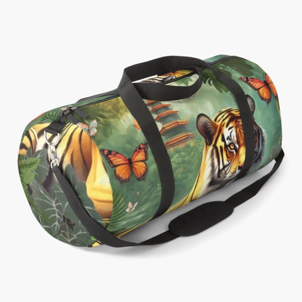 Item preview, Tiger and butterfly, plants, flowers, nature, pagoda, China designed and sold by Sugar Wisdom .