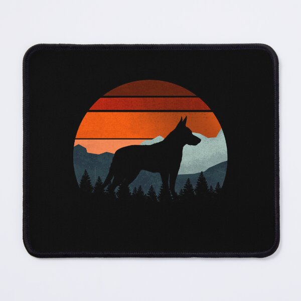 Item preview, Retro Sunset Vintage Mountains Koolie Gift designed and sold by Guarddogdrive.