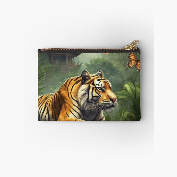 Item preview, Tiger and butterfly, plants, flowers, nature, pagoda, China designed and sold by Sugar Wisdom .