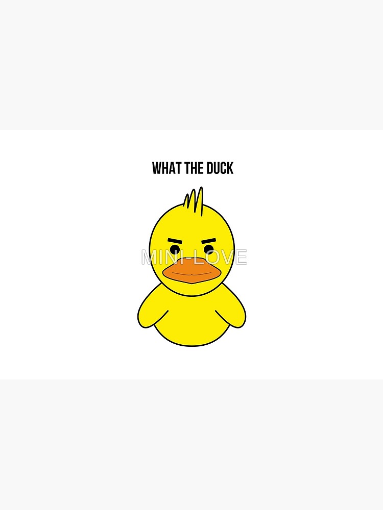 Cute Angry Duck What The Duck Laptop Skin By Mini Love Redbubble - duck decal roblox