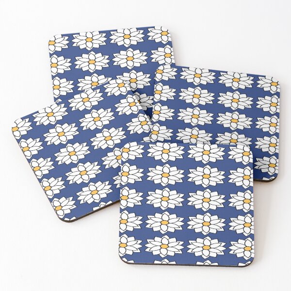 Item preview, White Flower With Blue Background  designed and sold by Rainbowland123.