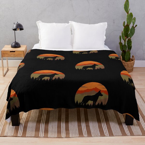 Item preview, Country Retro Sunset Vintage Mountains Koolie Gift designed and sold by Guarddogdrive.