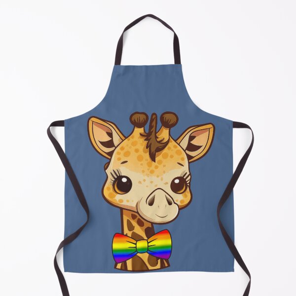 Item preview, Cute Giraffe with LGBTQ Rainbow Pride Flag Bowtie, Kawaii Rainbow Pride Design designed and sold by Travelslightly.