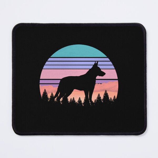 Item preview, Retro Purple Pink Sunset Vintage Forest Koolie Gift designed and sold by Guarddogdrive.