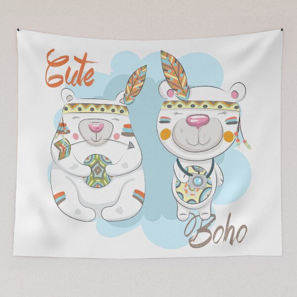 Item preview, Cute little bears boho designed and sold by Faissal Thomass.