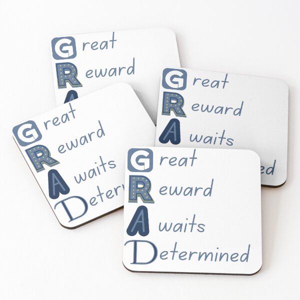 Item preview, GRAD Great Reward Awaits Determined designed and sold by thankluckystars.