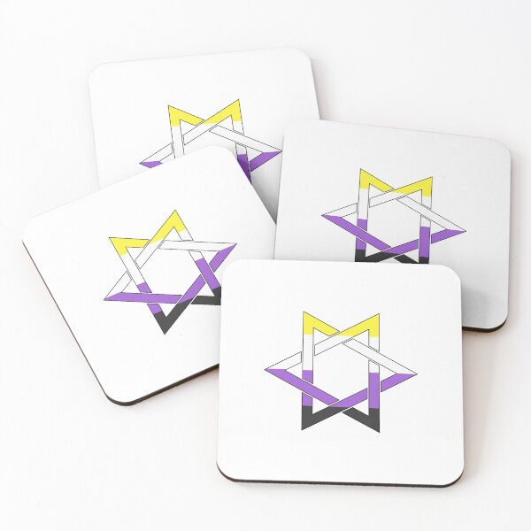 Item preview, Nonbinary flag Star Of David  non binary designed and sold by Inspirationmotivation.