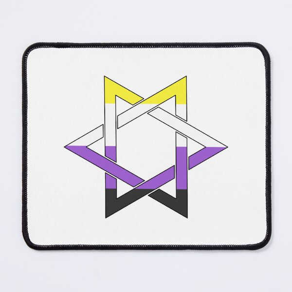 Item preview, Nonbinary flag Star Of David non binary designed and sold by Inspirationmotivation.