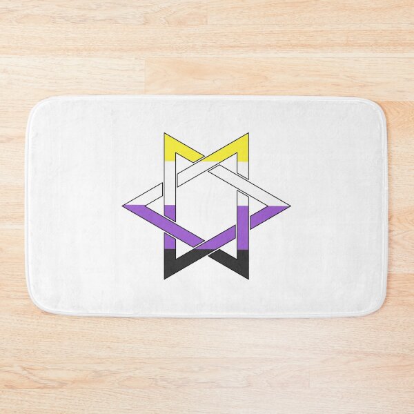 Item preview, Nonbinary flag Star Of David  non binary designed and sold by Inspirationmotivation.