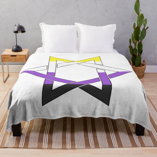 Item preview, Nonbinary flag Star Of David non binary designed and sold by Inspirationmotivation.