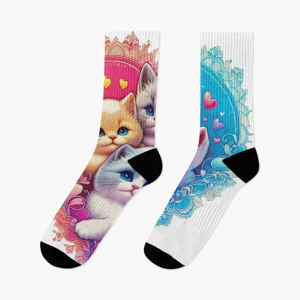 Item preview, Colorful Heart with Little Kittens designed and sold by jardraz.