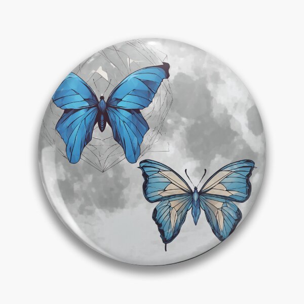 Item preview, Blue morpho butterfly on the moon designed and sold by Yeyishop.