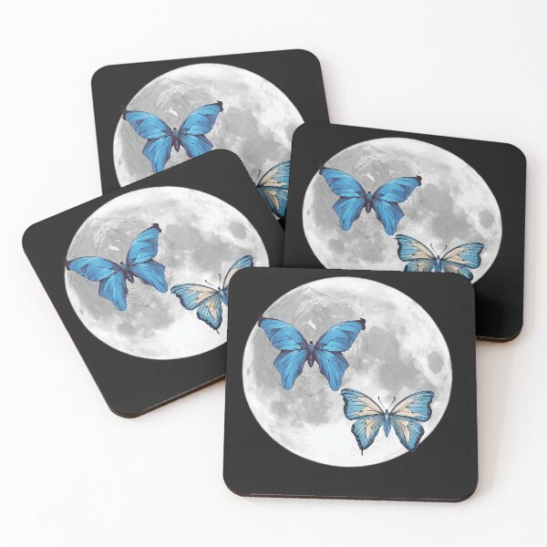 Item preview, Blue morpho butterfly on the moon designed and sold by Yeyishop.
