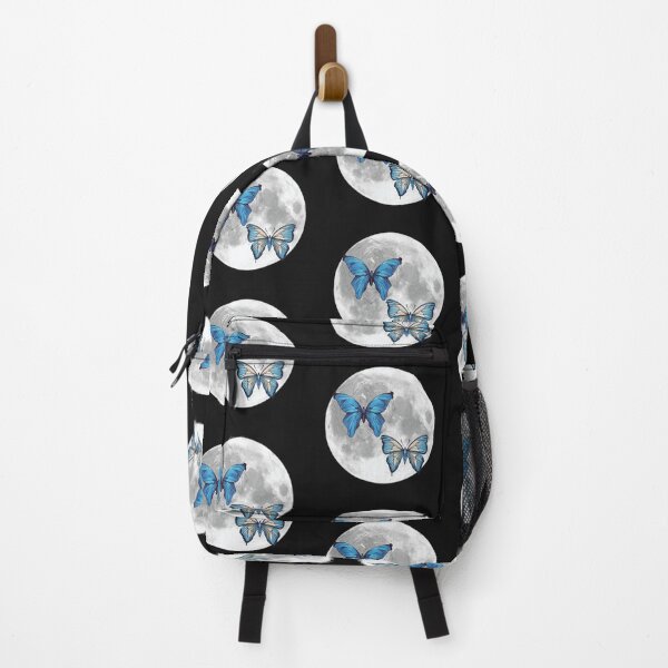Item preview, Blue morpho butterfly on the moon designed and sold by Yeyishop.