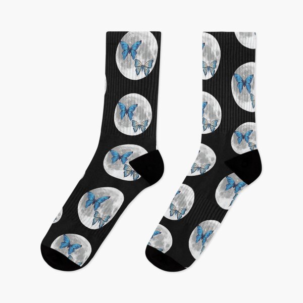 Item preview, Blue morpho butterfly on the moon designed and sold by Yeyishop.