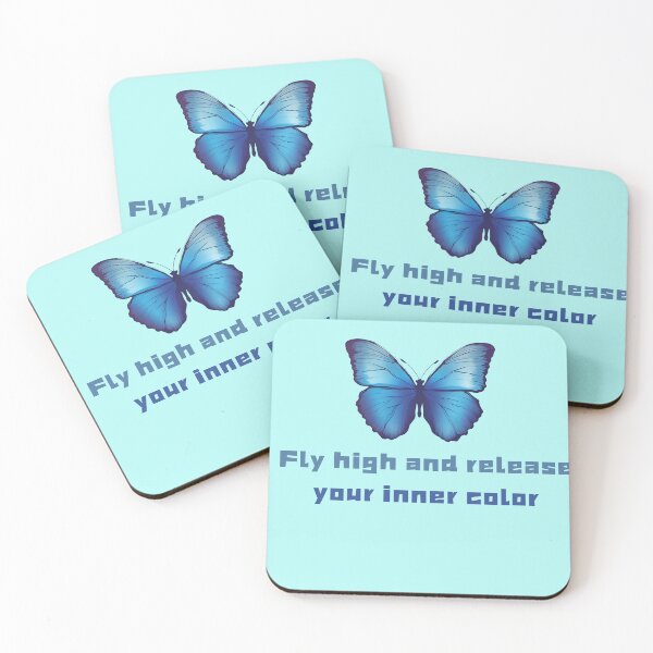Item preview, Minimalist blue morpho butterfly designed and sold by Yeyishop.