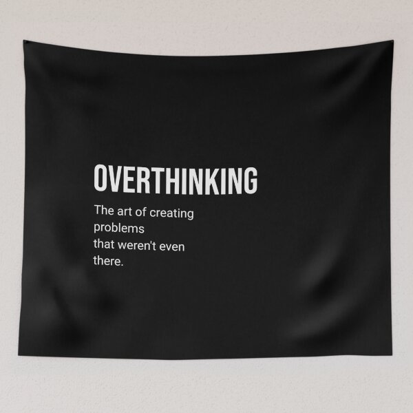Item preview, Overthinking Sarcastic Quote Minimalist Style designed and sold by PG Illustration.