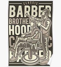 CLASSIC BARBER BROTHER HOOD Poster