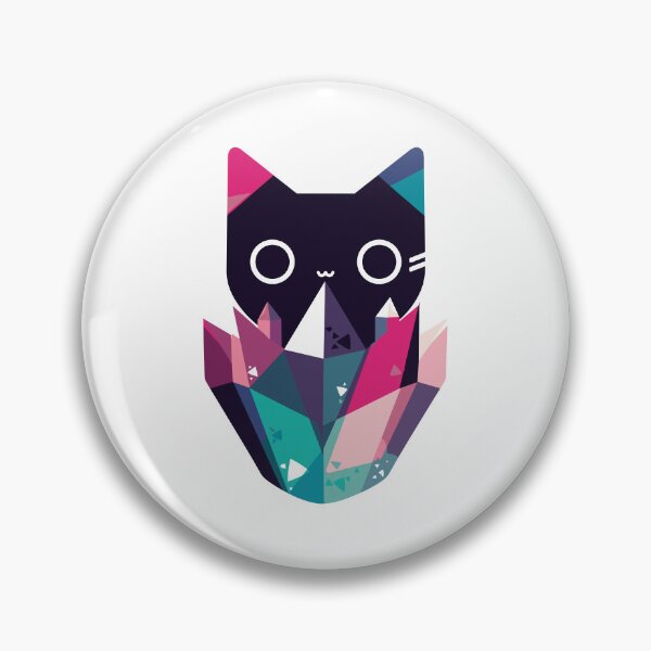 Item preview, Polygonal Cat With Crystals designed and sold by SweetClicks123.