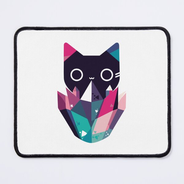 Item preview, Polygonal Cat With Crystals designed and sold by SweetClicks123.