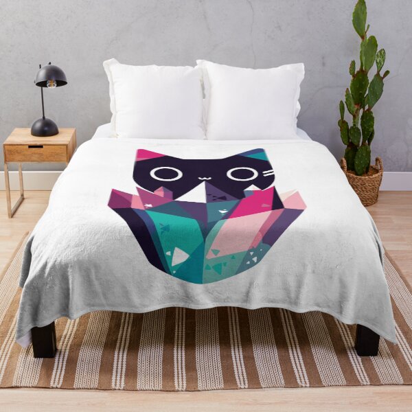 Item preview, Polygonal Cat With Crystals designed and sold by SweetClicks123.