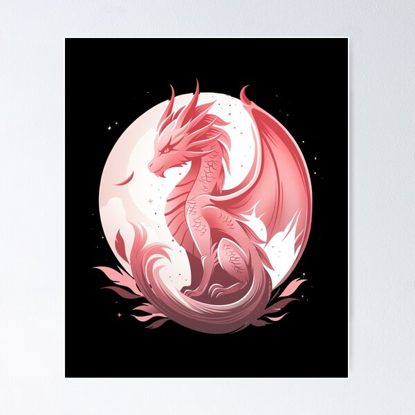 Item preview, Pink dragon sticker designed and sold by S-ZYBI.