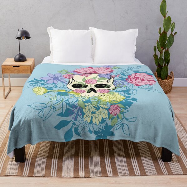 Item preview, Flower Skulls in Bloom Hand-Drawn Artistry designed and sold by IggysArrrt.