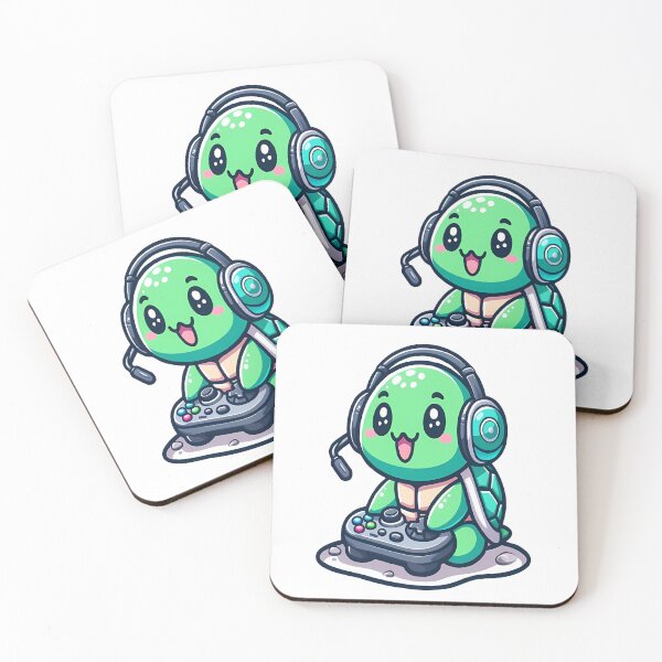 Item preview, Kawaii Turtle With Headset designed and sold by Ella_Sketch.