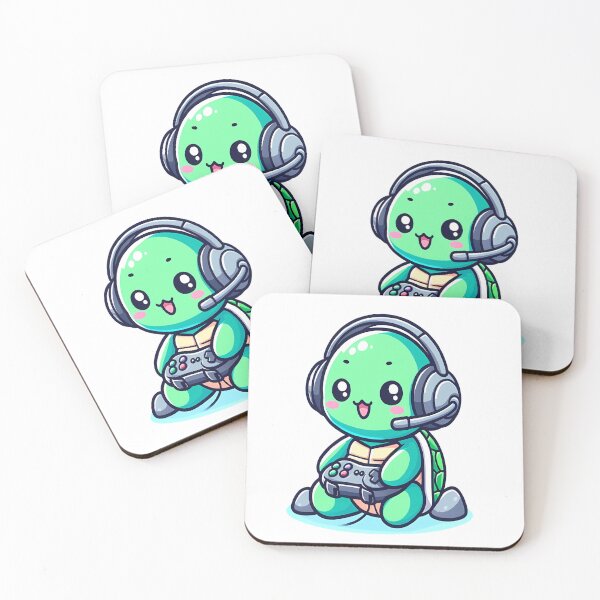 Item preview, Kawaii Turtle With Headset designed and sold by Ella_Sketch.