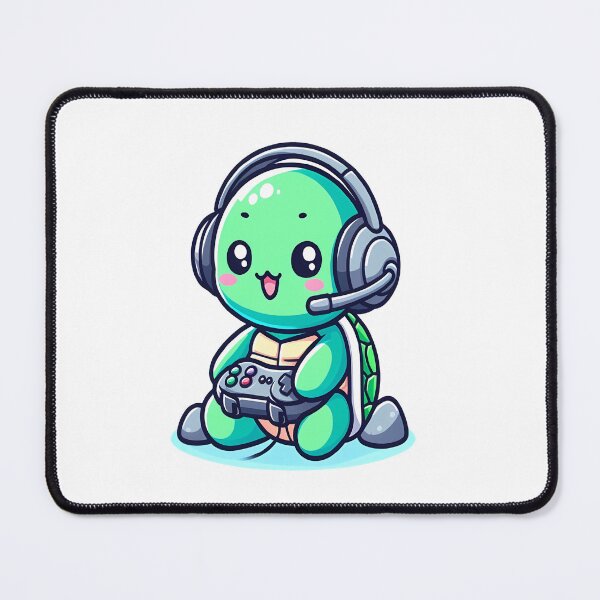 Item preview, Kawaii Turtle With Headset designed and sold by Ella_Sketch.