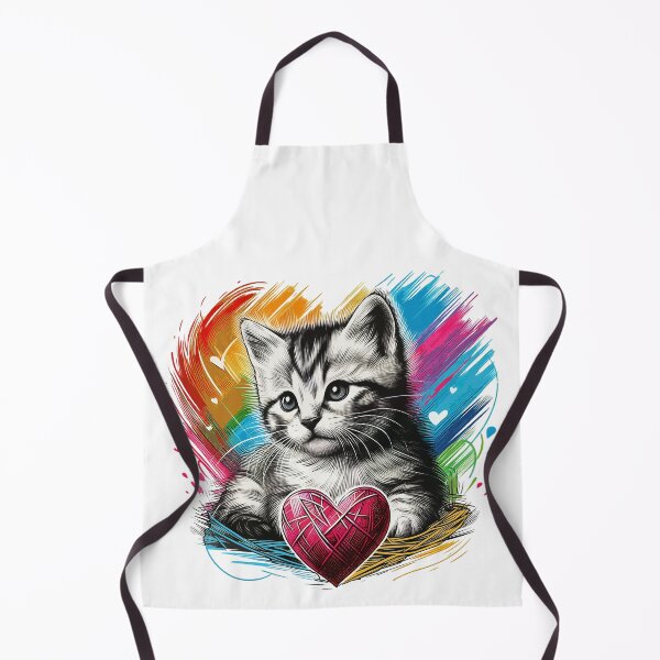 Item preview, Funny cat with abstract heart and yarn. designed and sold by jardraz.