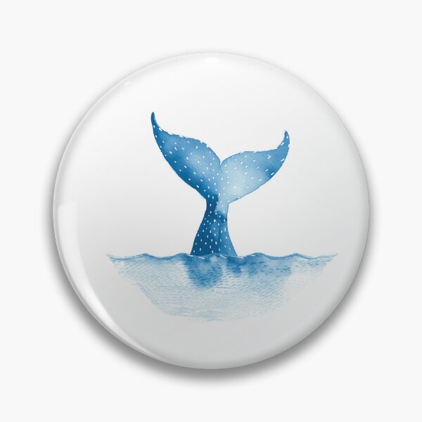 Item preview, Elegante diseño de acuarela de cola de ballena azul claro para decoración costera designed and sold by WishMerge.