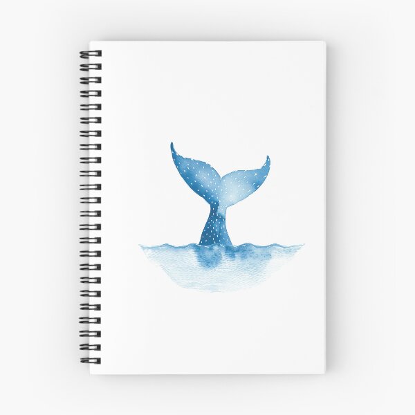 Item preview, Elegant Light Blue Whale Tail Watercolor Design for Coastal Decor designed and sold by WishMerge.