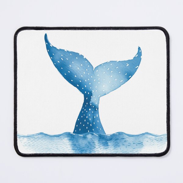 Item preview, Elegant Light Blue Whale Tail Watercolor Design for Coastal Decor designed and sold by WishMerge.