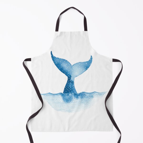 Item preview, Elegant Light Blue Whale Tail Watercolor Design for Coastal Decor designed and sold by WishMerge.