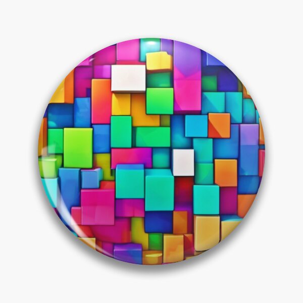 Item preview, Vibrant Broken Blocks Art designed and sold by Health And Fitness Posts e-Store.