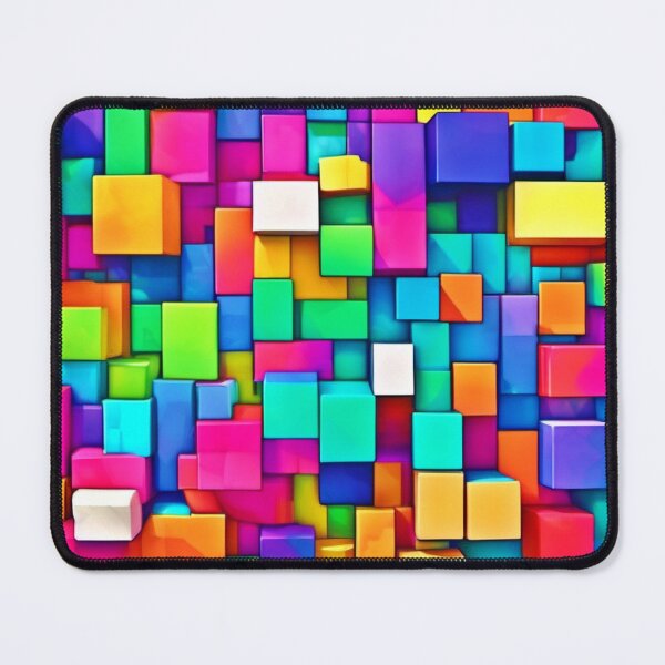 Item preview, Vibrant Broken Blocks Art designed and sold by Health And Fitness Posts e-Store.