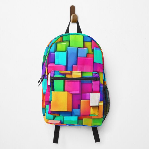 Item preview, Vibrant Broken Blocks Art designed and sold by Health And Fitness Posts e-Store.