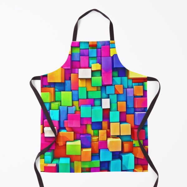 Item preview, Vibrant Broken Blocks Art designed and sold by Health And Fitness Posts e-Store.