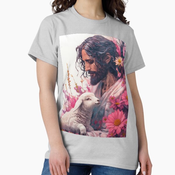 Item preview, Jesus Christian Print Oil Painting Jesus Shirt Abstract Home Christian Wall Print Sunlit Jesus Series designed and sold by OpulenceDesigns.