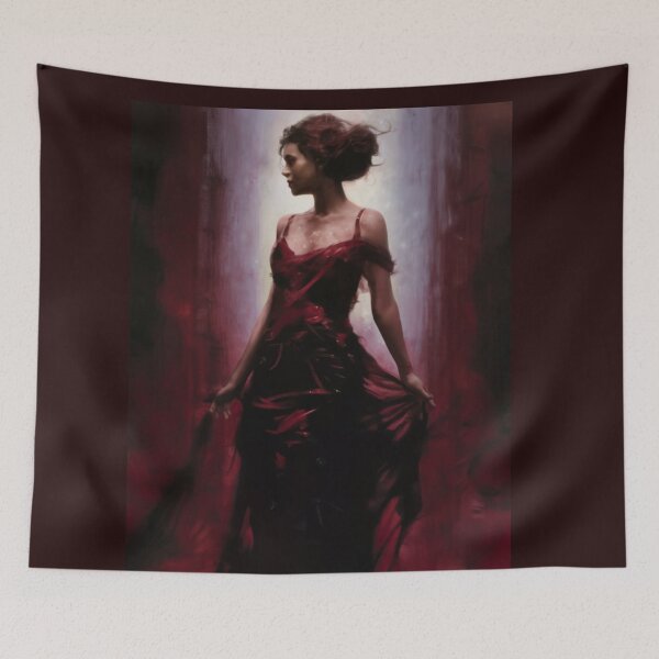 Item preview, Beautiful woman in red dress designed and sold by catcraftss.