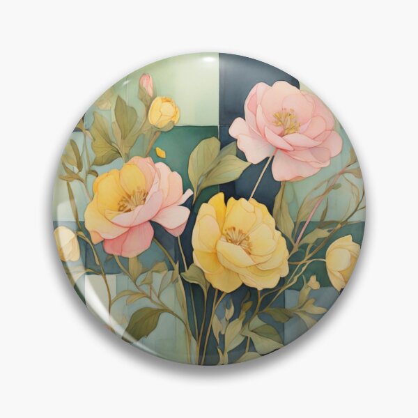 Item preview, Pink and Yellow roses designed and sold by Flowersonstuff.