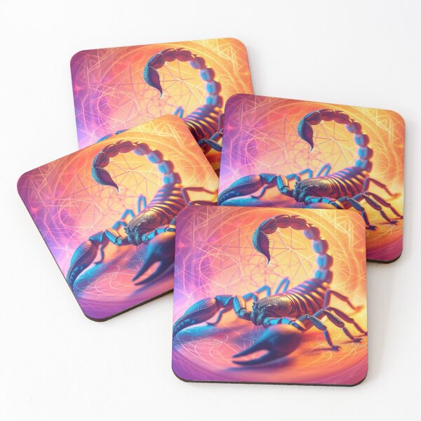 Item preview, Scorpion orange red purple background designed and sold by Krea-kassandra.