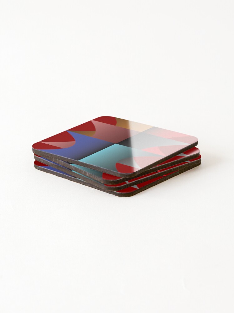 Thumbnail 4 of 5, Coasters (Set of 4), Cool Abstract Layered Pattern designed and sold by RGSMOOTHFINGER.