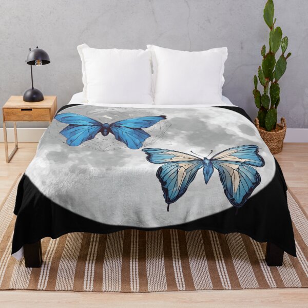 Item preview, Blue morpho butterfly on the moon designed and sold by Yeyishop.