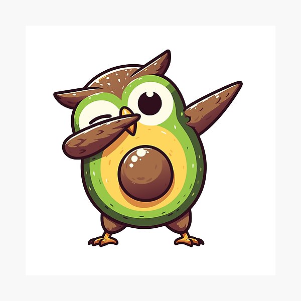 Item preview, Avocado Owl Dabbing designed and sold by Designowner.